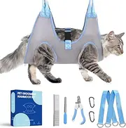 Pawlify Dog Grooming Hammock Harness for Dogs Light Gray S