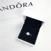 NEW Authentic PANDORA SS 925 Ale Radiant Elegant Clear CZ Ring 190986CZ