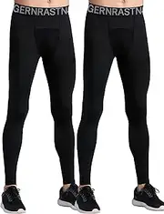 [Geanrastn] Boys Leggings Quick Dry Youth Compression Pants Tights Athletic Pants Sports for Kids