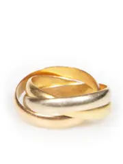 Tri-Colour Gold Trinity Ring