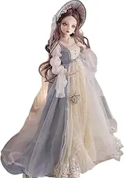 VLEYAN Hand-Painted BJD Doll, in Nordic Pastoral Style 1/3 Anime Doll with 31 Movable Joints, for Girls, Desk and Wall Decor, 22.8 Inches Tall (Handmade Makeup Plus -Ordinary Packaging)