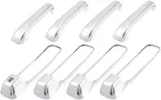 4pcs Chrome Plated ABS Car Side Door Handle Cover Trim Compatible for Dodge Ram 1500 2500 02-08 Auto Accessories(B Type)