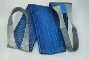 8" x 8' Blue Heavy Duty Nylon Sling Tow Recovery Strap 16,000 lbs Single Ply