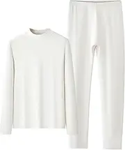 [Generic] Men's Thermal Underwear Long Johns Set with Fleece Lined Mens Base Layer Thermals Top Bottom Set Cold Weather Baselayer Winter Gear
