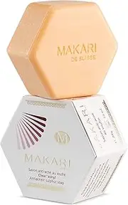 Makari Classic Sulfur Soap 7.0 oz – Acne-Fighting Bar Soap for Face & Body – Moisturizing Cleanser Combats Acne Blemishes, Clogged Pores, Oiliness & Irritation