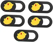 TEHAUX 5PCS Cute Cartoon Chick Webcam Cover Slide for Laptop and Tablet Material Lightweight Privacy Protection Easy to Install Fun Design for