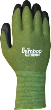 ® Bamboo Gardener™ Gloves - Large - Nitrile Palm - Green