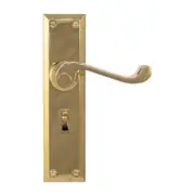 Superior Brass Classic Door Lever Single Step Privacy Set