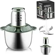 5L Chopper Filling Machine, 600W Chopper, Garlic Egg Beater with Scale Stainless Steel Bowl, 2 Quick-Belt Double Stirring Blades, Food Processor for Chopping Meat, Vegetables and Fruits,5L