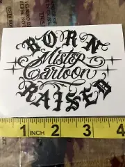 Mister Cartoon Born X Raised Sticker Cinco De Mayo Tokyo Japan Takeover White 24