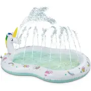 Unicorn Splash Inflatable Sprinkler Kiddie Pool For Adult Kids Baby And Toddlers