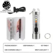 Compact Mini Keychain Flashlight, IP66 Waterproof, Magnetic, & Type-C Fast Charg