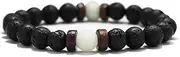 [QJZM] Lava Stone Bracelet Men Natural Moonstone Bead Chakra Bracelet Male Charm Diffuser Bracelets Heren Armband Jewelry Gift-3
