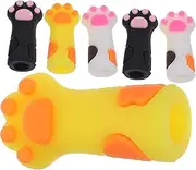ADOCARN Silicone Cat Paw Cuticle Nipper Cap Nail Art Scissor Holder Manicure Tool Cover 6 Pack