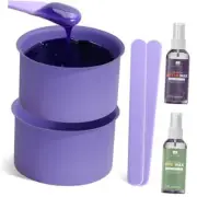 2 Silicone Wax Pot Liners for Hair Removal Purple Wax Warmer Bowls and Wax