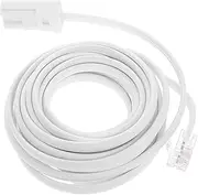 British Telephone Cord Extension Cord Modem Cable Phone Line Cable Extension Wire for Telephone Phone Line Electric Wire White