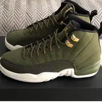 在飛比找Yahoo!奇摩拍賣優惠-Air Jordan 12 Chris Paul 橄欖綠 金