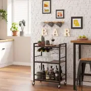 TUTOTAK Bar Cart Serving Cart for Home Microwave Cart Drink Cart Mobile Kitch...