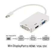O-Astrotek Thunderbolt Mini DP Display Port to HDMI DVI VGA Adapter for MacBook