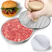 Burger Press, 5”Stainless Steel Hamburger Press Patty Maker, Non-Stick Hamburger