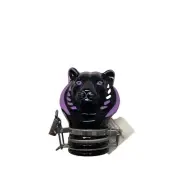 Contained Art Tiger Jar Container 50mL Black & Purple Porcelain Airtight