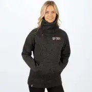 FXR Womens Ladies EMBER SWEATER PULLOVER -Black Heather/ Dusty Rose - SMALL -NEW