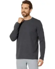 TravisMathew NWT Cloud Waffle Crew Top Small Charcoal