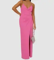 Aidan by Adrianna Papell Women's Pink Embellished-Strap Gown Dress Size 16