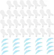 FOMIYES 50pcs Lash Perm Brush Set Silicone Gasket Easy to Use for Eyelash Lift