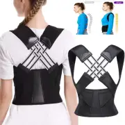 3XL Women Men Brace Belt Shoulder Adjustable Posture Corrector Low Back Support