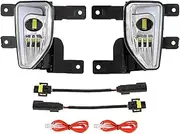 BTRWEDOW 2Pcs Fog Lamps Car Front Bumper Driving Lamp Daytime Running Fog Lights Compatible for Silverado 1500 2016 2017 2018(Type 2)