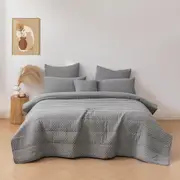 Dreamaker Finley Dot 6 Piece Comforter Set Charcoal (Double, Queen, King, Super King)