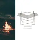 Camping Firepit Grill Rack Pot Stand Cooking Multiuse Sturdy Cookware Space