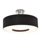 AFX MCF1214LAJUD-SF Montclair 13"W LED Semi-Flush Drum Ceiling - Black