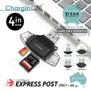 4 In 1 High-Speed Micro SD Card Reader Flash Drive For iPhone iPad Android TypeC