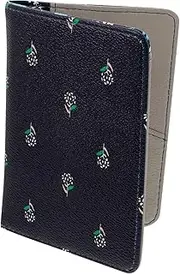 [Healvian] PU Leather Passport Holder with Document Organizer Lightweight Travel Card Holder for Easy Access Durable and Portable Travel Wallet for Tickets and Passport Floral Design