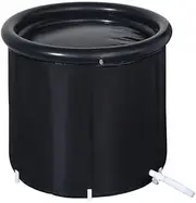 Ice Bath Tub with Cover Portable Cold Plunge Tub for Cold Water Therapy foldable bathtub icebath for Athletes Ice Baths at Home Outdoor Gym(Black,80x75cm(31x30inch))