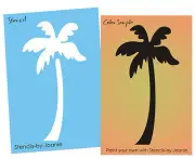 19" tall Palm Tree Stencil Tropical Sun Surf Beach Cafe Hawaii Wall Art DIY Sign