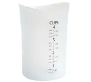 iSi Basics Silicone Flexible Clear Measuring Cup, 4 Cup