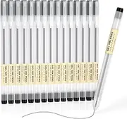 Gel Ink Ball Point Pens, Shuttle Art 15 Pack Japanese Style Black Gel Ink Pen Set, 0.38mm for Home, School and Office
