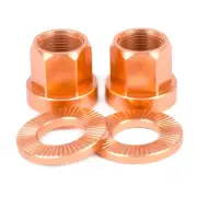 2 x SHADOW CONSPIRACY BMX BICYCLE AXLE NUTS 14mm CULT GT SUBROSA HARO COPPER NEW