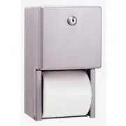 Presale Bobrick B2888 Double Toilet Roll Dispenser - Silver 155Wx290hx150d
