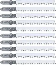 ECSiNG 10PCS T101BIF Laminate Cutting Jigsaw Blades for Sandwich Material Plastic Hard & Soft Wood Chipboard Stainless Steel Sheet Metal Mild Steel Profiles