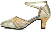 [DKZSYIM] Women's Latin Dance Shoes Ballroom Salsa Wedding Performance Dance Shoes,Model DY302