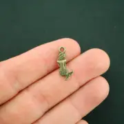 BULK 50 Mermaid Charms Antique Bronze Tone 2 Sided - BC1638