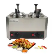 2 Cell Pump-Type Sauce Warmer 110V Commercial Extruded Sauce Warmer Dispenser