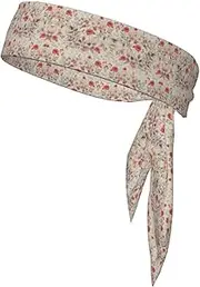 Flower Leaf Sports Strap Double-Sided Headscarf Men's Bow Tie Sports Headscarf Running Yoga Exercise Headband