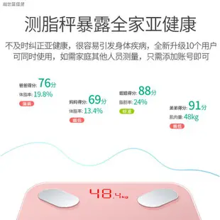 體重秤智能精準家用減肥秤成人稱體重學生人體秤稱重器小型電子秤◄♨◈多銳智能體脂秤電子稱體重秤家用小型人體可充電測脂肪健康