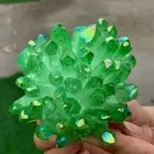 390G New Find green PhantomQuartz Crystal Cluster MineralSpecimen