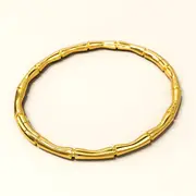 Trunket Bamboo Design Stainless Steel Bangle in Gold